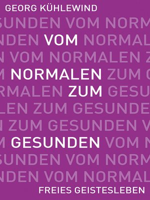 cover image of Vom Normalen zum Gesunden